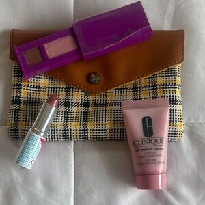 Clinique lipstick,eyeshadow and cleansing cream